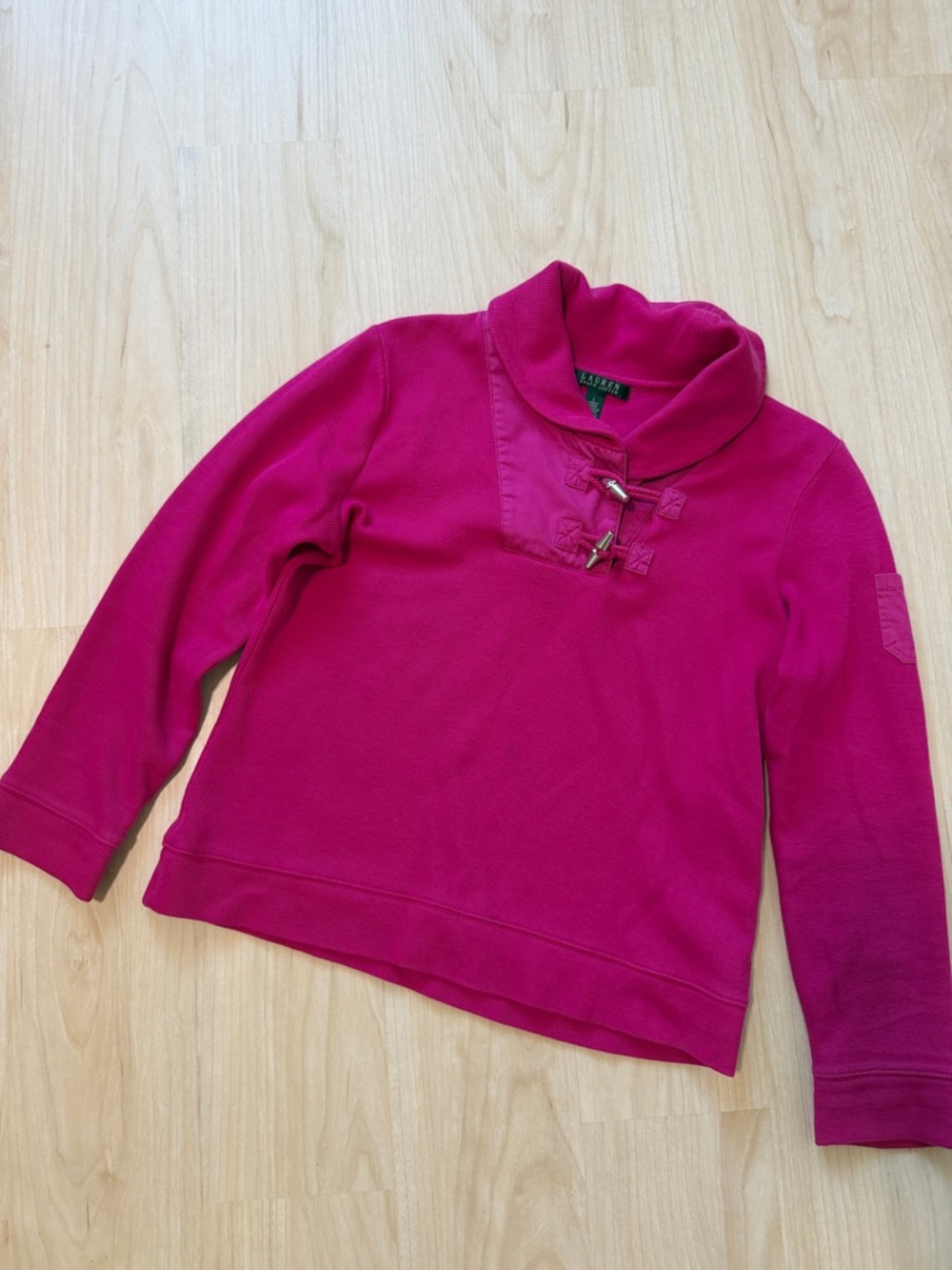 Lauren Ralph Lauren Girls' Fuchsia Toggle-Neck Pullover